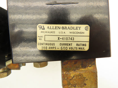 Allen Bradley X-410743 X-402237 Fuse Block Set 600VAC 200A 3 Pole