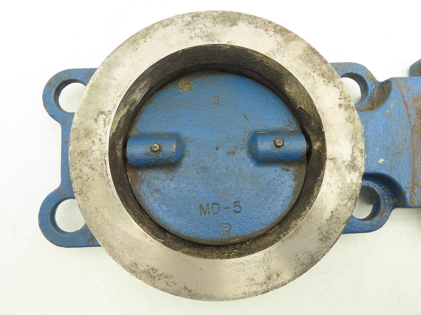 5" Wafer Style Butterfly Valve Cast Iron Disc Metal Seat No Handle