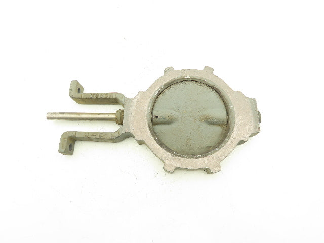 5" Wafer Style Butterfly Valve Cast Iron Disc Metal Seat No Handle