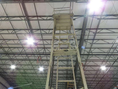 Cotterman Maxi Lift 15' Manual Man Lift Elevating Work Platform Ladder 300 Lb
