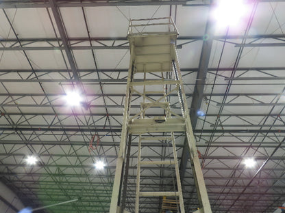 Cotterman Maxi Lift 15' Manual Man Lift Elevating Work Platform Ladder 300 Lb