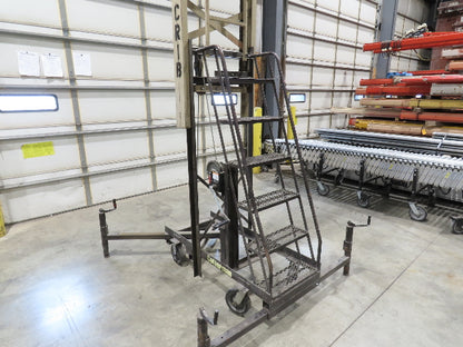 Cotterman Maxi Lift 15' Manual Man Lift Elevating Work Platform Ladder 300 Lb