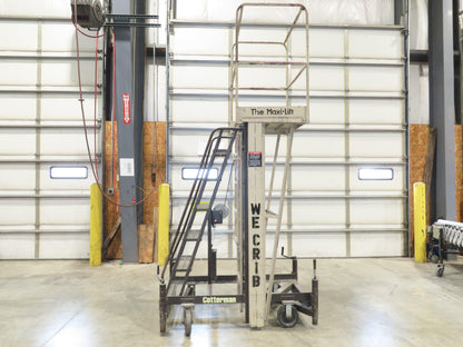 Cotterman Maxi Lift 15' Manual Man Lift Elevating Work Platform Ladder 300 Lb