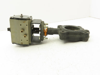 Milwaukee CL223E 3" Butterfly Valve 4-Lug w/Pneumatic Actuator RPB450