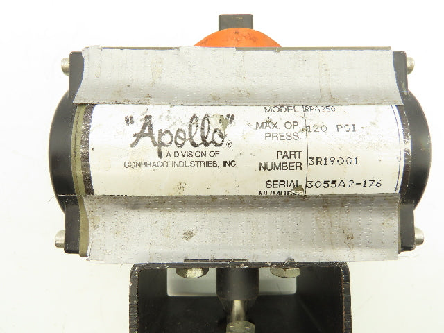 Milwaukee 1-1/2" Threaded Butterfly Valve w/Pneumatic Actuator RPA250