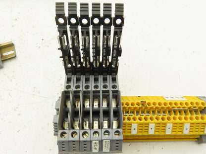 Morsettitalia Terminal Block Fuse DIN Rail 600V 30A 24-10AWG Lot of 117
