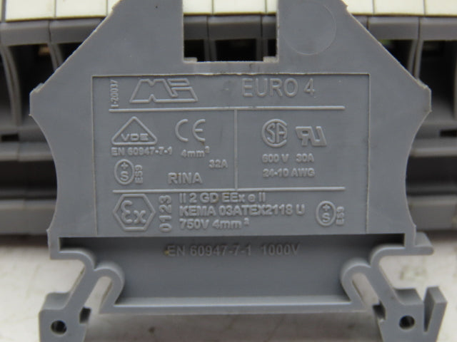 Morsettitalia Terminal Block Fuse DIN Rail 600V 30A 24-10AWG Lot of 162