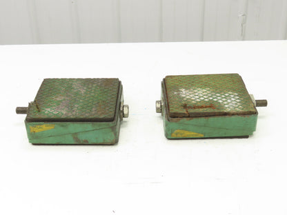 AirLoc Wedgmount Precision Machine Leveler Vibration Pad 8"x 8"x 3"H  Lot of 2