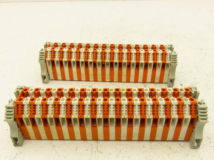 VDE Morsettitalia Wago AP 2.5-4 Terminal Block 600V DIN Rail Lot of 91