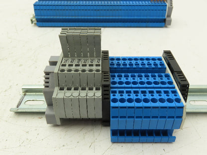 VDE Morsettitalia Wago AP 2.5-4 Terminal Block 600V DIN Rail Lot of 91