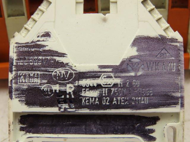 VDE Morsettitalia Wago AP 2.5-4 Terminal Block 600V DIN Rail Lot of 91