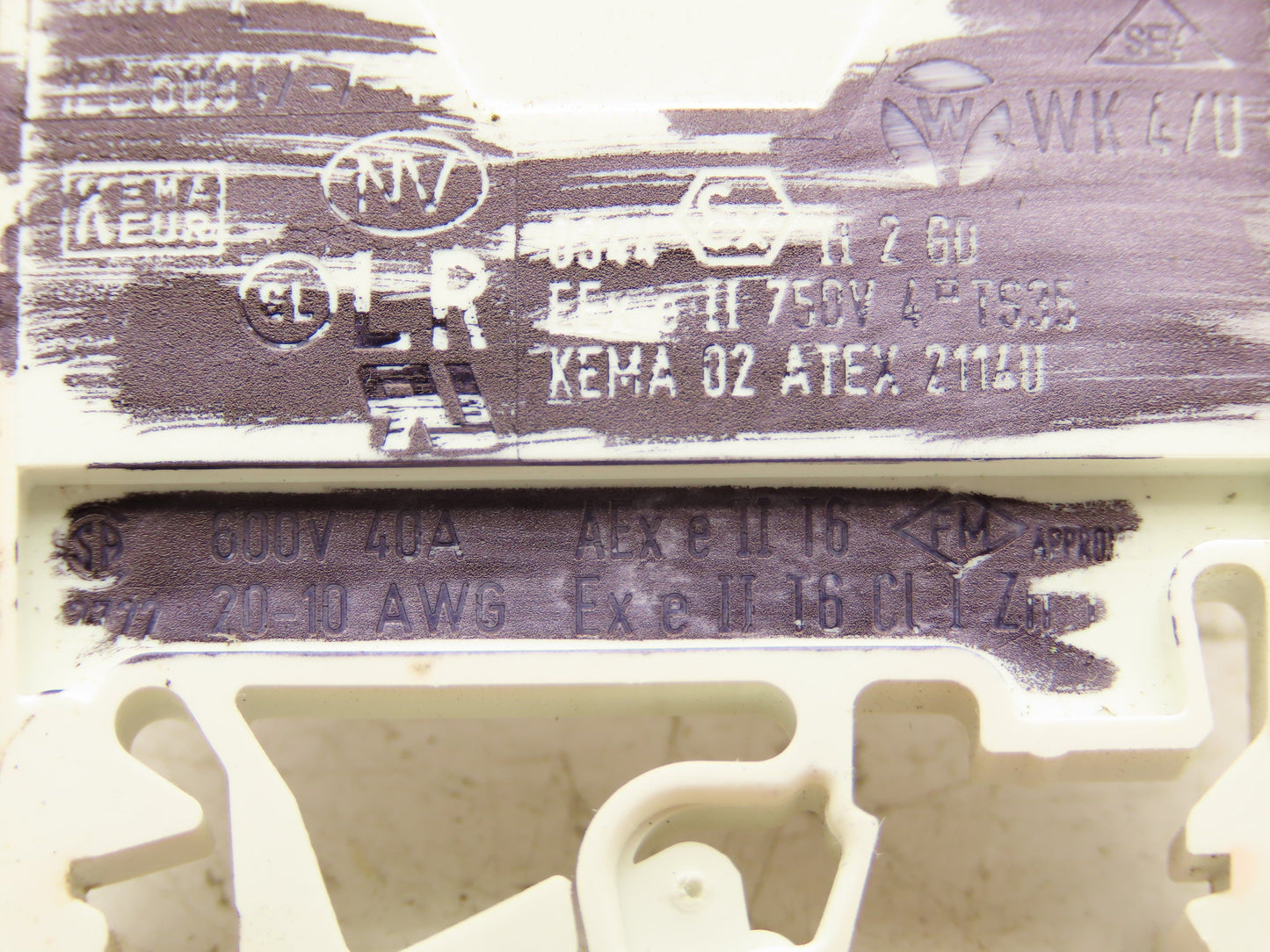 VDE Morsettitalia Wago AP 2.5-4 Terminal Block 600V DIN Rail Lot of 91