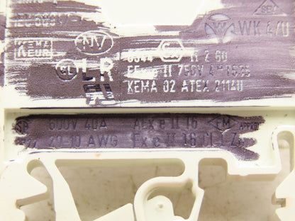 VDE Morsettitalia Wago AP 2.5-4 Terminal Block 600V DIN Rail Lot of 91