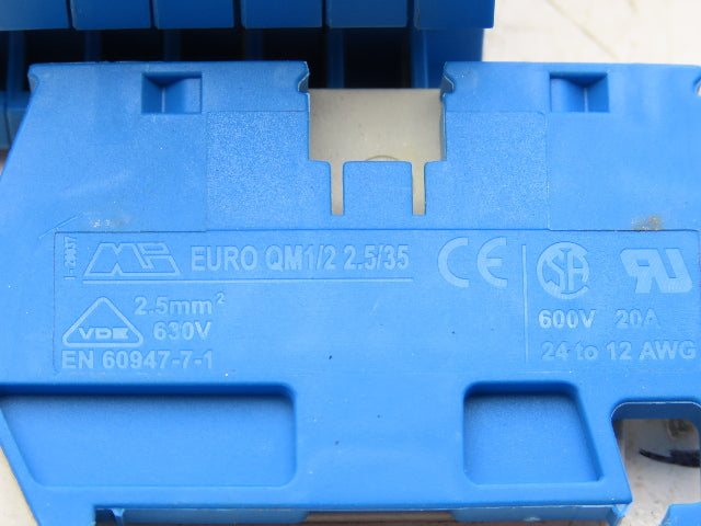 VDE Morsettitalia Wago AP 2.5-4 Terminal Block 600V DIN Rail Lot of 91