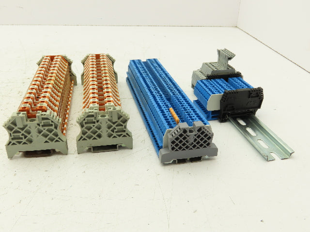 VDE Morsettitalia Wago AP 2.5-4 Terminal Block 600V DIN Rail Lot of 91