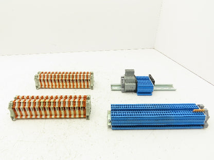 VDE Morsettitalia Wago AP 2.5-4 Terminal Block 600V DIN Rail Lot of 91