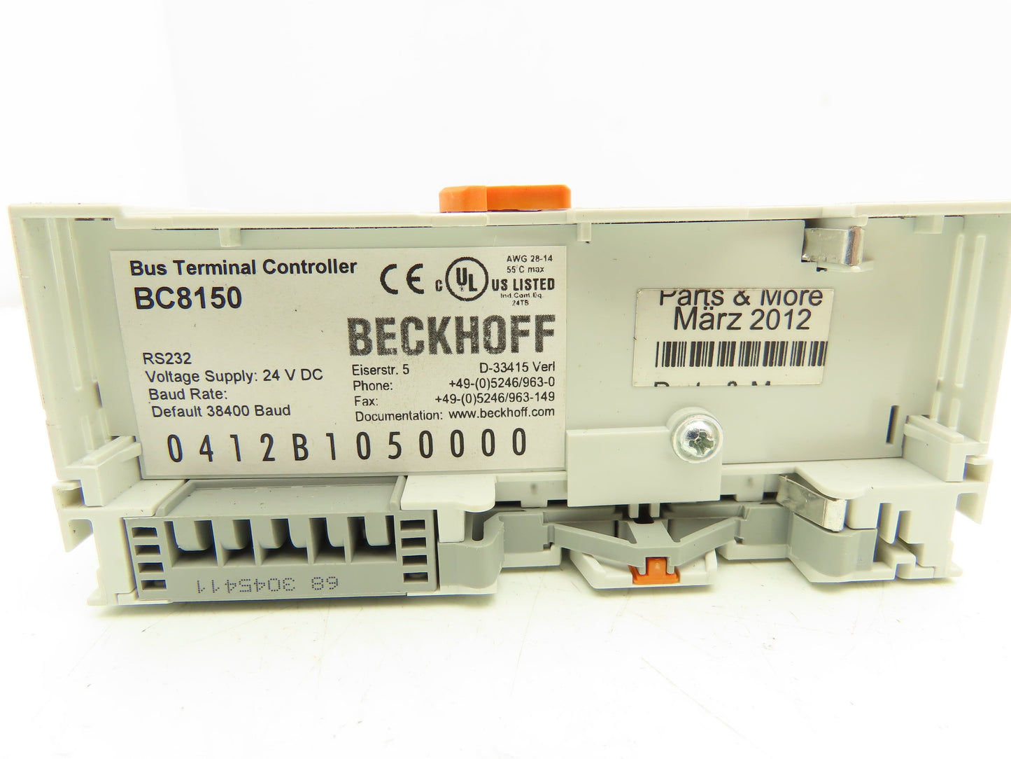Beckhoff BC8150 Bus Terminal Controller 24VDC