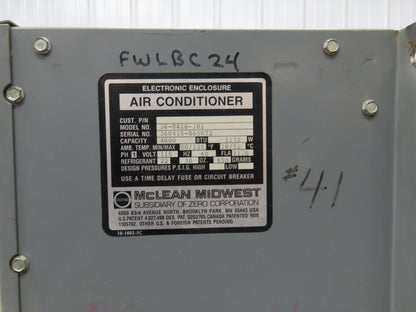 Mclean Midwest 36-0416-101 Electrical Enclosure Air Conditioner 4000 BTU 115V