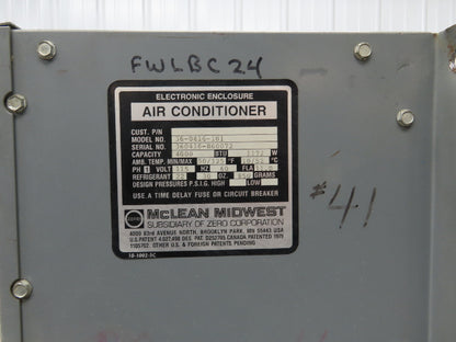 Mclean Midwest 36-0416-101 Electrical Enclosure Air Conditioner 4000 BTU 115V