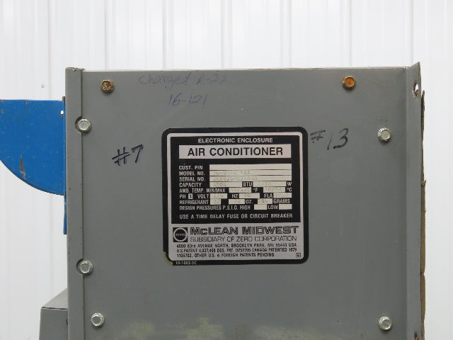 Mclean Midwest 36-0416-101 Electrical Enclosure Air Conditioner 4000 BTU 115V