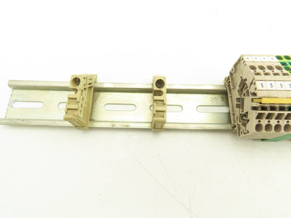 Weidmuller Terminal Block DIN Rail Mostly 4-pin Lot of 90+