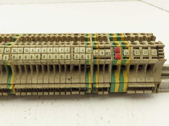 Weidmuller Terminal Block DIN Rail Mostly 4-pin Lot of 110+