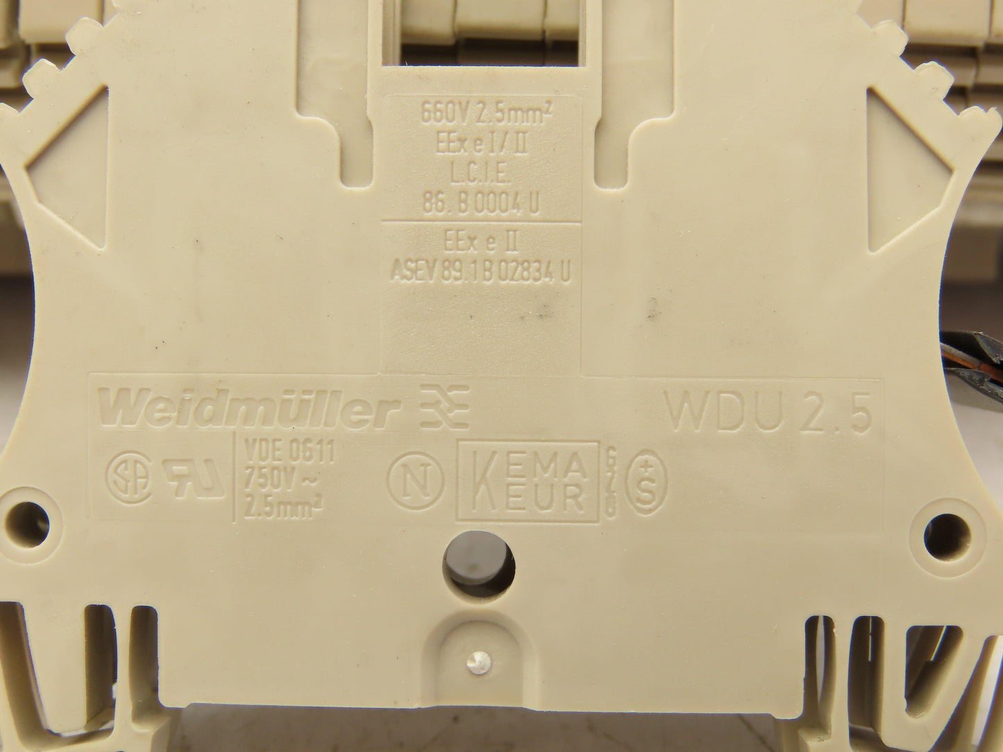 Weidmuller Terminal Block DIN Rail 1 Meter Lot of 110+