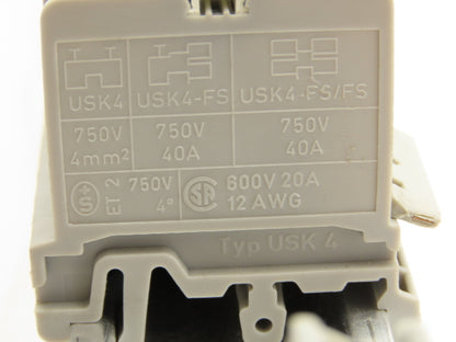 Phoenix Contact USK 4 Terminal Block DIN Rail 1 Meter Lot of 140+