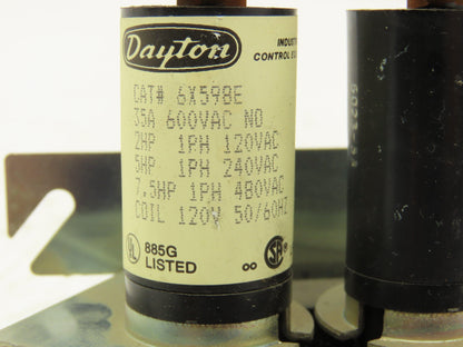 Dayton 6X598E Mercury Contactor Displacement Relay 120VAC Coil 2 Pole Lot of 3