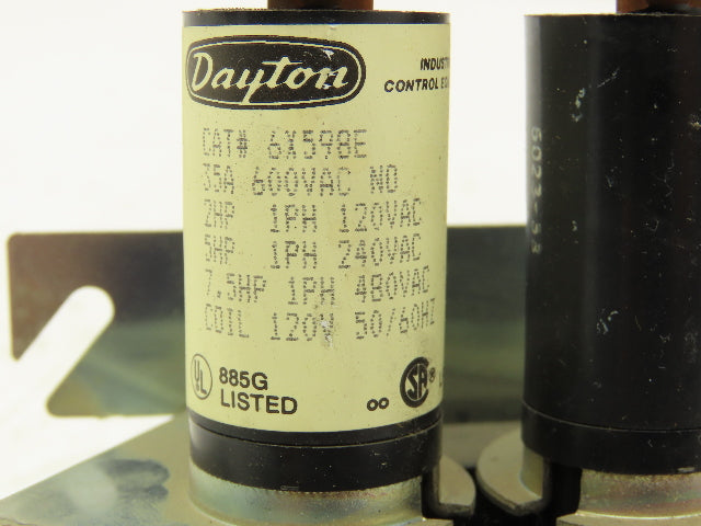Dayton 6X598E Mercury Contactor Displacement Relay 120VAC Coil 2 Pole Lot of 3