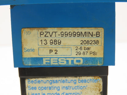 Festo PZVT-99999MIN-B Pneumatic Timer 2-6 bar 29-87 PSI