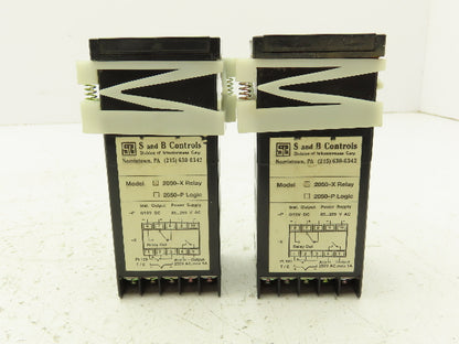 S and B Controls 2050-X Digital Temperature Meter Panel Lot of 2