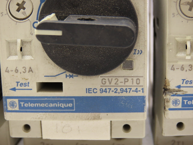 Telemecanique GV2-P10 Motor Starter Circuit Breaker 4-6.3A 3 Pole Lot of 5