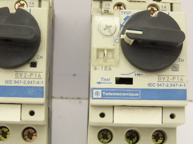 Telemecanique GV2-P14 Motor Starter Circuit Breaker 6-10A 3 Pole Lot of 2