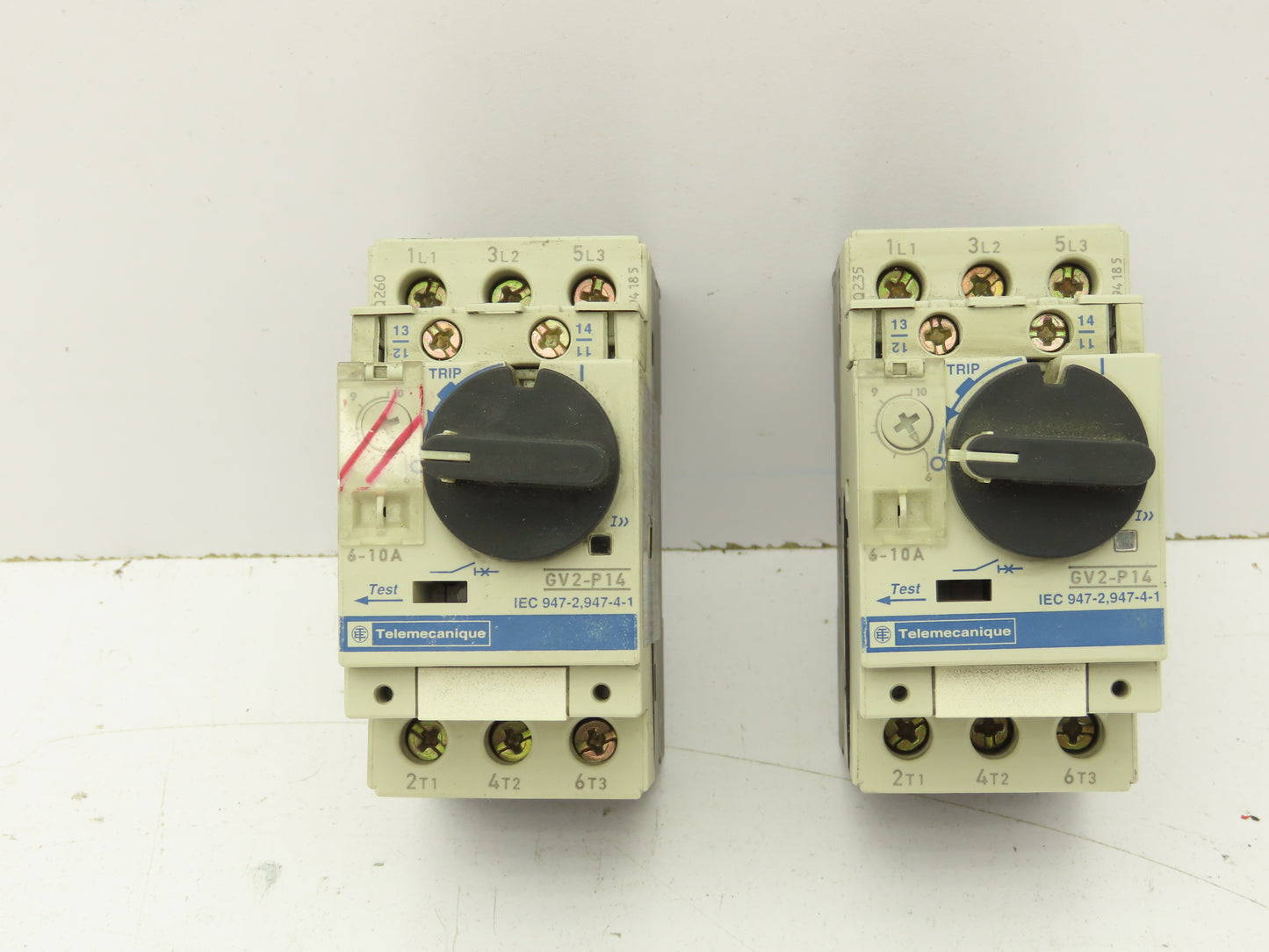 Telemecanique GV2-P14 Motor Starter Circuit Breaker 6-10A 3 Pole Lot of 2