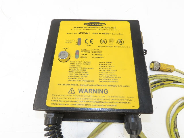 STI MiniSafe Banner MS4500 Light Curtain Transmitter & Receiver MS4532R/MS4532X