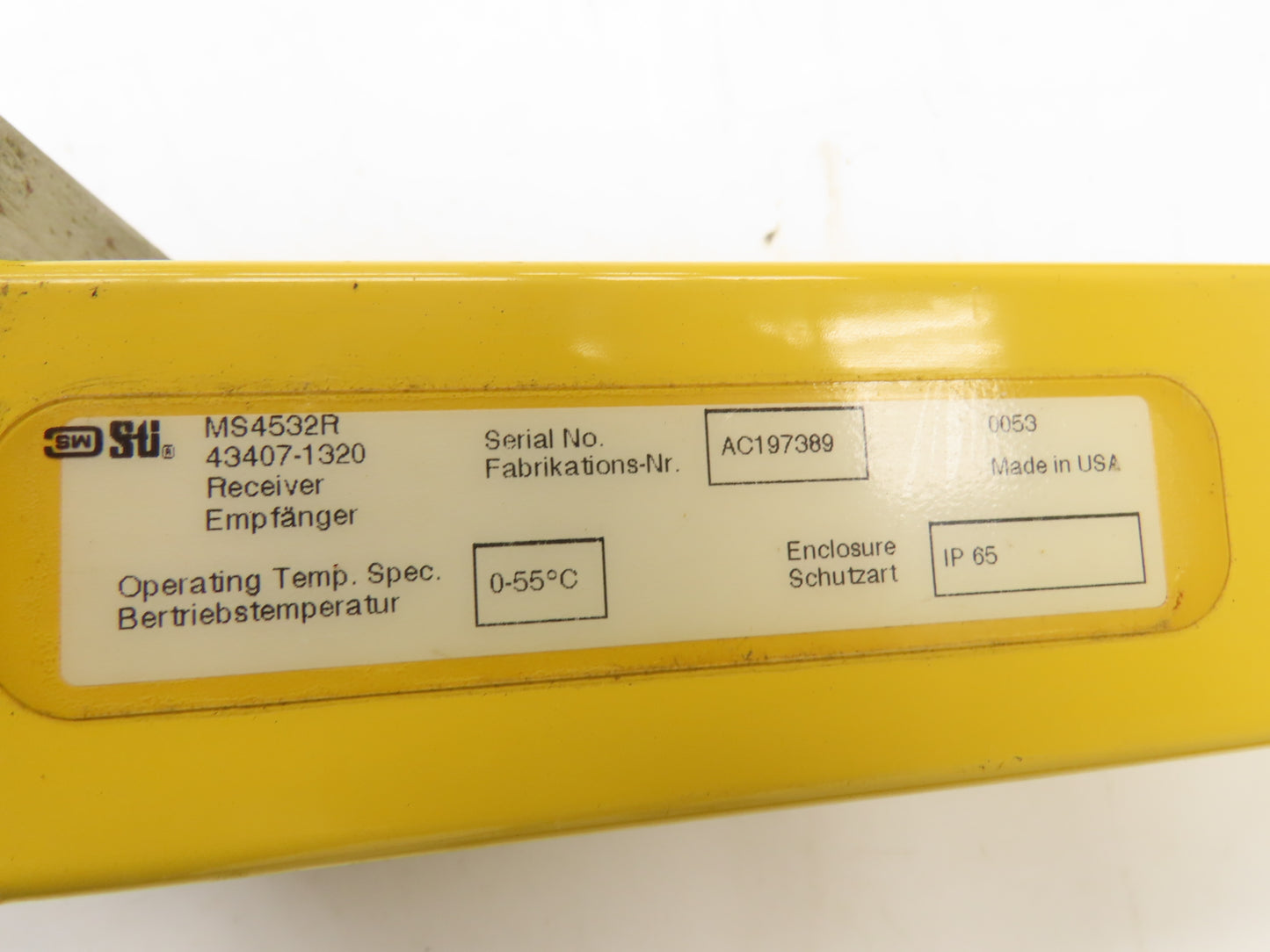 STI MiniSafe Banner MS4500 Light Curtain Transmitter & Receiver MS4532R/MS4532X