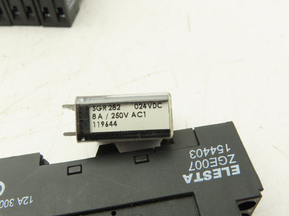 Elesta SGR282 Socket Relay With Base 24VDC 8A Lot Of 12
