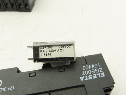 Elesta SGR282 Socket Relay With Base 24VDC 8A Lot Of 12