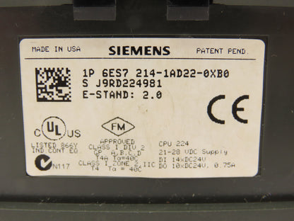 Siemens 6ES7214-1AD22-0XB0 S7-200 Simatic CPU 224 Relay Power Supply Module