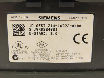 Siemens 6ES7214-1AD22-0XB0 S7-200 Simatic CPU 224 Relay Power Supply Module