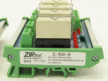 Automation Direct ZL-RLS4-24 Quad Channel 24VDC Relay Lot of 2