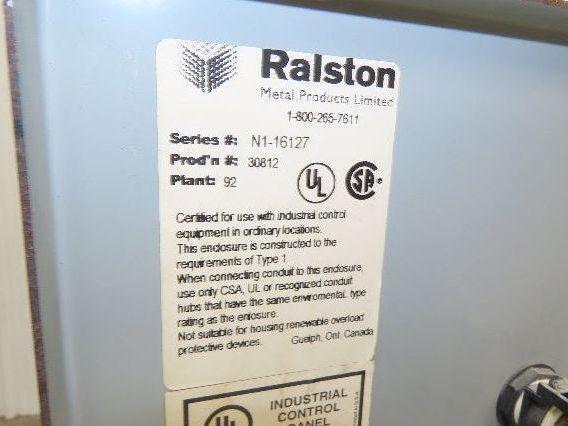 Ralston N1-16127 Steel Electrical Enclosure Control Panel 16x12x7" NEMA Type 1