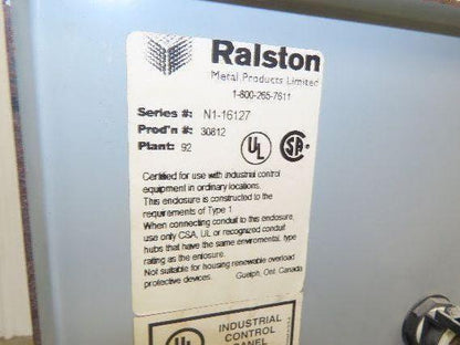 Ralston N1-16127 Steel Electrical Enclosure Control Panel 16x12x7" NEMA Type 1