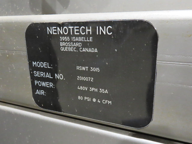 Nenotech RSWT 3015 Shrink Wrapper Bundler Heat Tunnel Belt Conveyor 480V