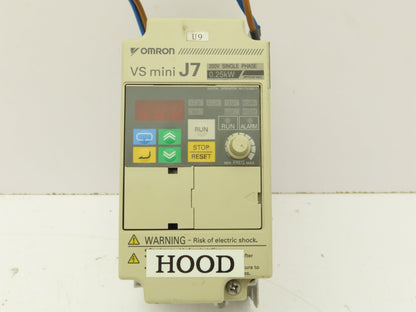 Omron VS Mini J7 Variable Frequency Drive 1PH Input 3PH 0-240V 0-400Hz 1.6A Out