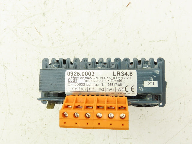 LTi Motion LR34.8 3.66mH 8A 50/60Hz Mains Power Choke Transformer