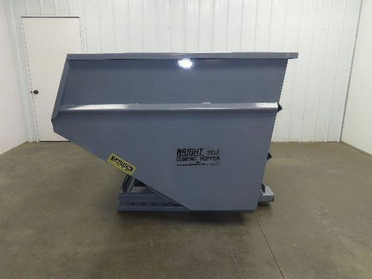 Wright 3 YD Self Dumping Hopper Bump Dump 4000lbs Trash Recycling 10 Gauge Bin