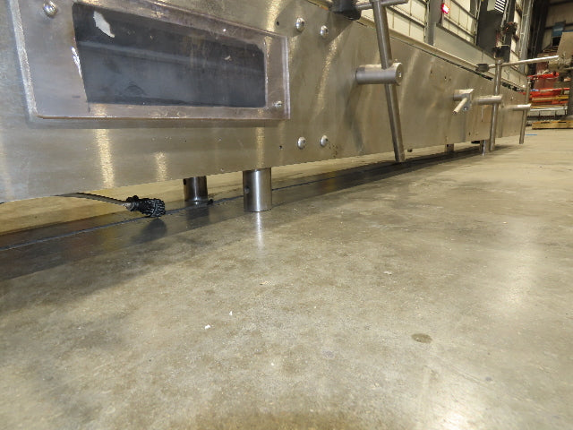 6"x 9' 10" Tabletop Belt Stainless Bottle Conveyor End Drive DC Stepper Motor