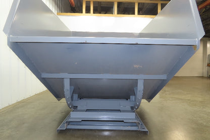 Wright 30055-GRY 3 YD Self Dumping Hopper 4000lbs Trash Recycling 10 Gauge Bin
